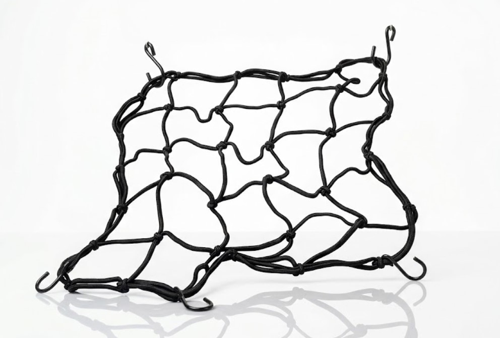 DIF8359 - REDE ELASTICA PARA CAPACETE DE MOTOCICLISTA 45 X 45 COM GANCHOS