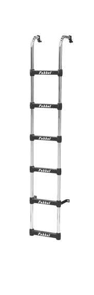 EC119 - ESCADA VOLVO FH13 GLOBET APOS 2015 2140MM 6 DEGRAUS CROMADA CAB ALTA