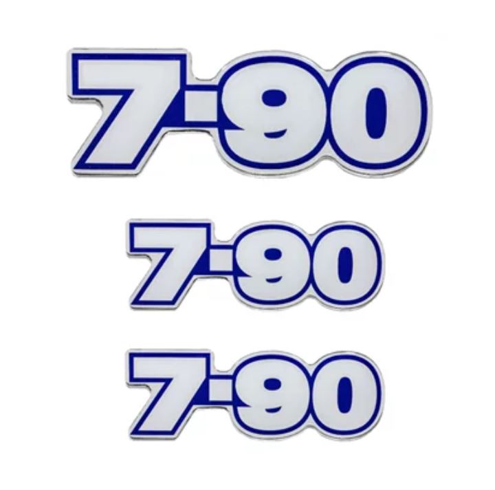 PL0941 - EMBLEMA RESINADO VW 7-90 AZUL (CONJ 3 PCS)