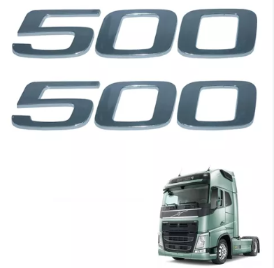CP30266 - EMBLEMA CROMADO VOLVO FH4 2015 A 2023 N° 500