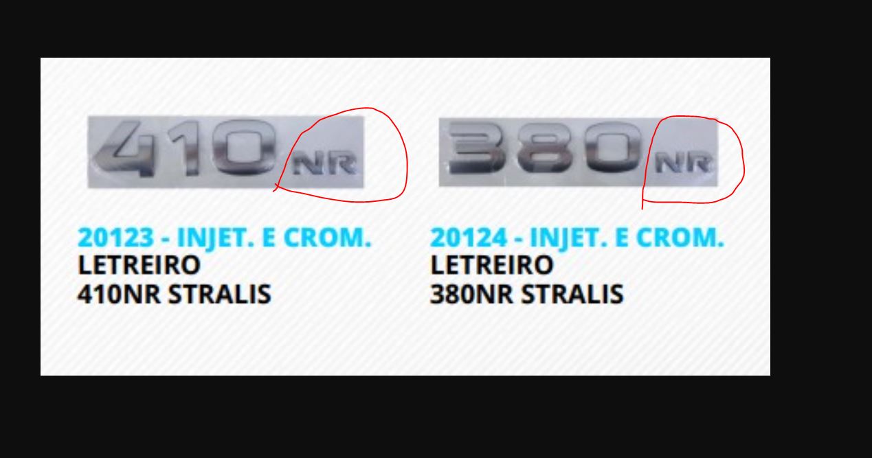 IVECO NR - EMBLEMA ACETINADO IVECO NR