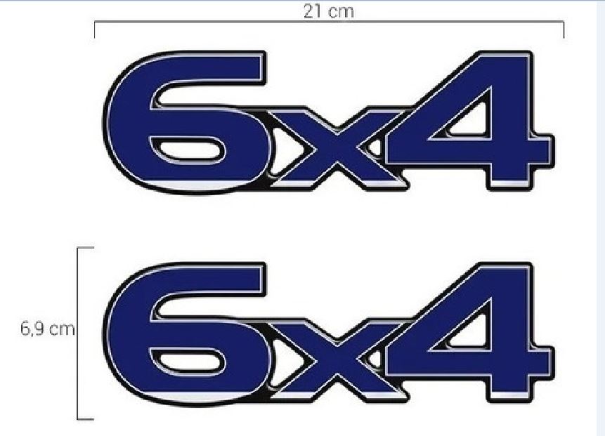 ADS0948 - EMBLEMA RESINADO CARGO 6X4 PORTA AZUL 210MM X 69MM