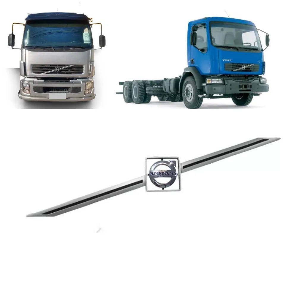 GLB1333V - EMBLEMA TRANSVERSAL GRADE VOLVO VM 2004 A 2009 ACETINADO