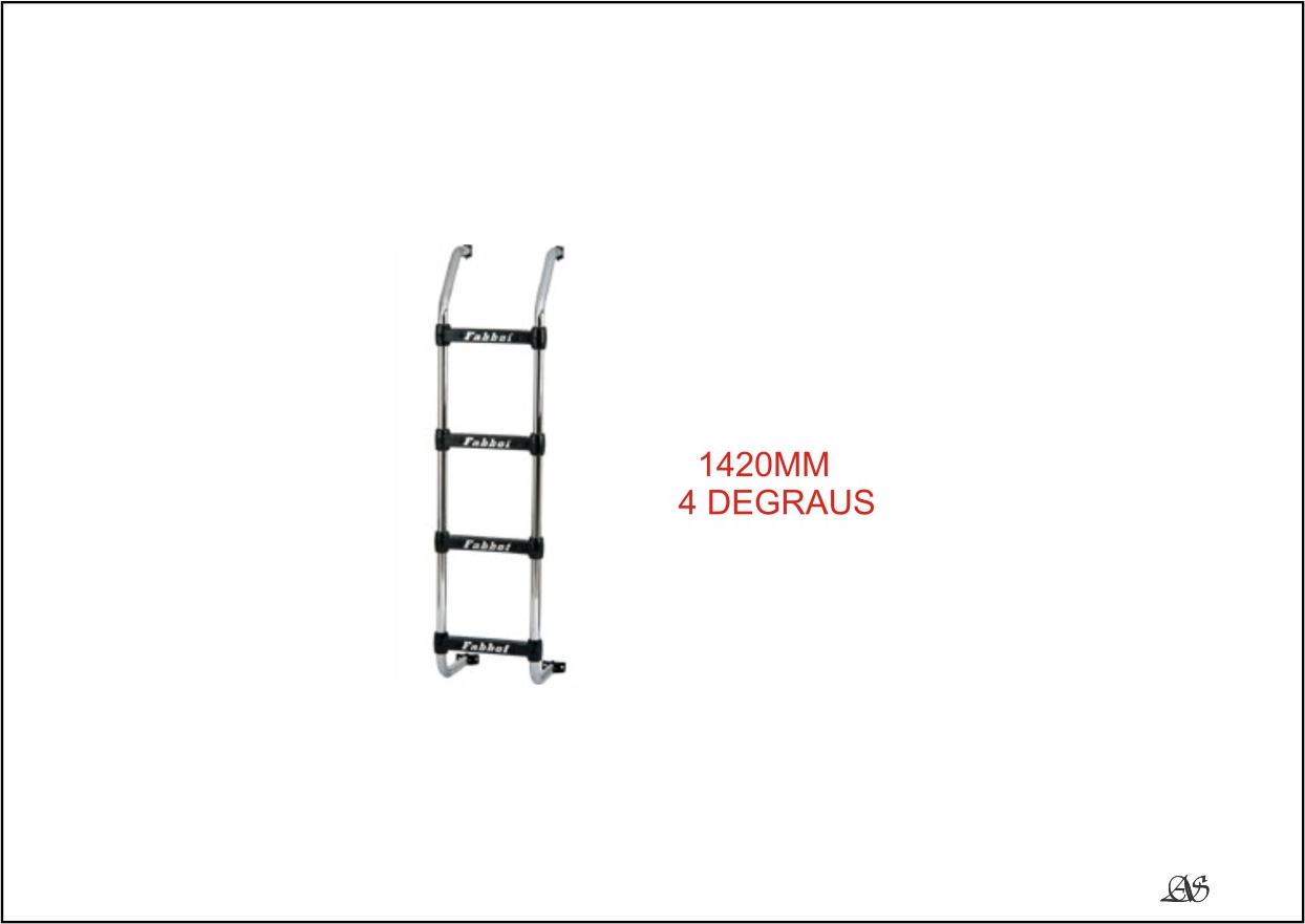 EC057 - ESCADA MB AXOR 1933/MB ATEGO CAB SEMI LEITO (1420MM/4DEGRAUS) CROMADA