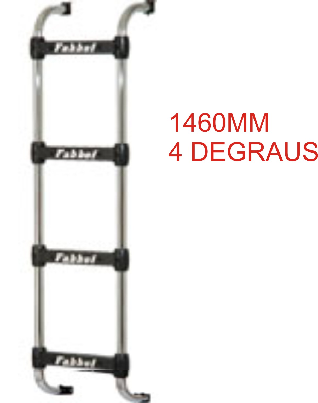 EC034 - ESCADA VOLVO FM10/FM12..CAB BAIXA(1460MM/4DEGRAUS) CROMADA