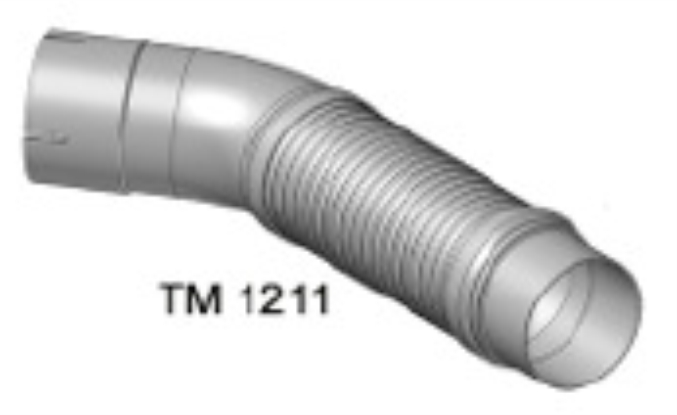 TM1211 - TUBO INTERMEDIARIO FLEXIVEL SAIDA MOTOR MB AXOR (FLEXIVEL EM INOX)