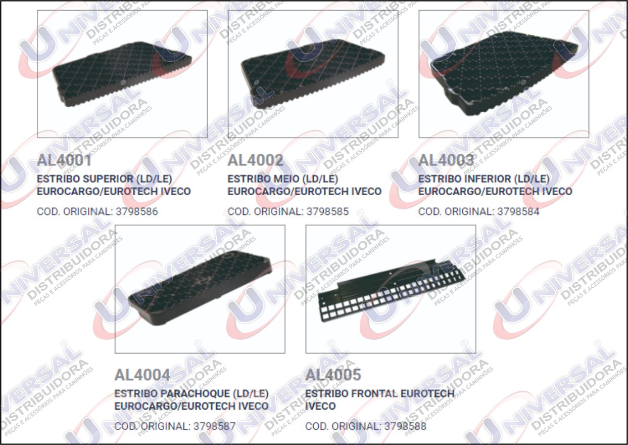 ALM4004 - ESTRIBO ALUMINIO IVECO PARACHOQUE LD /LE