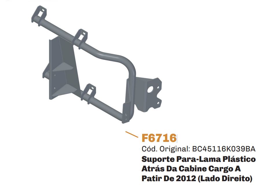 F6716 - SUP PARALAMA TRASEIRO FIXO CABINE CARGO GII LD