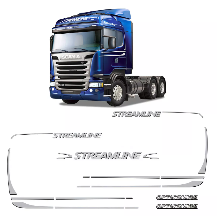ADS2590 - FAIXA SCANIA STREAMLINE 2014 COMPLETO CINZA