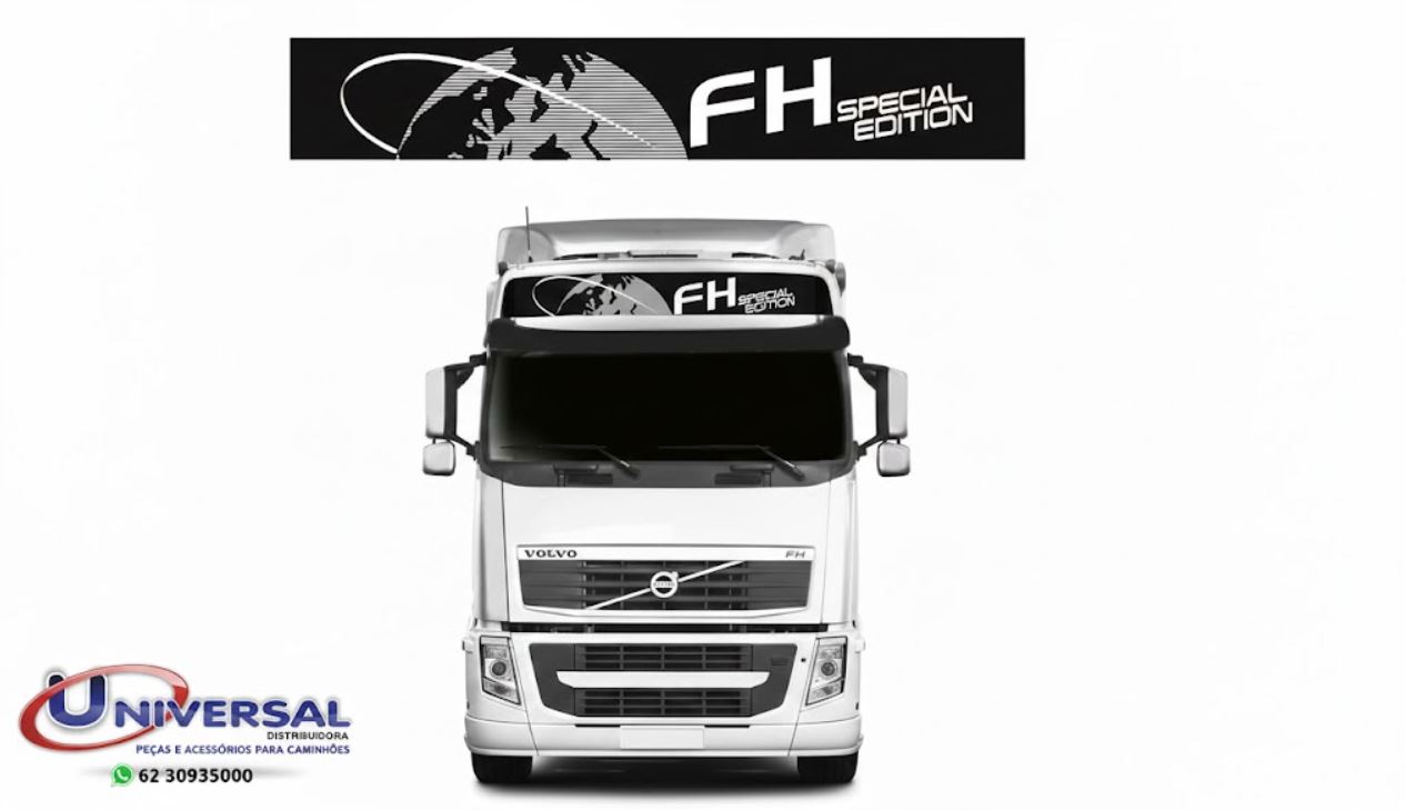 ADS2933 - FAIXA LUMINOSO VOLVO FH12 FH 13 GLOBETROTTER EDITION PRATA RAJADA
