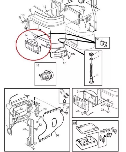 20360273 - FAROL AUX VOLVO FH 2003 LE