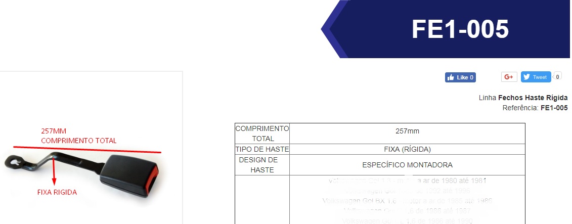 FE1-005 - CINTO SEGURANCA (SO PONTEIRA)