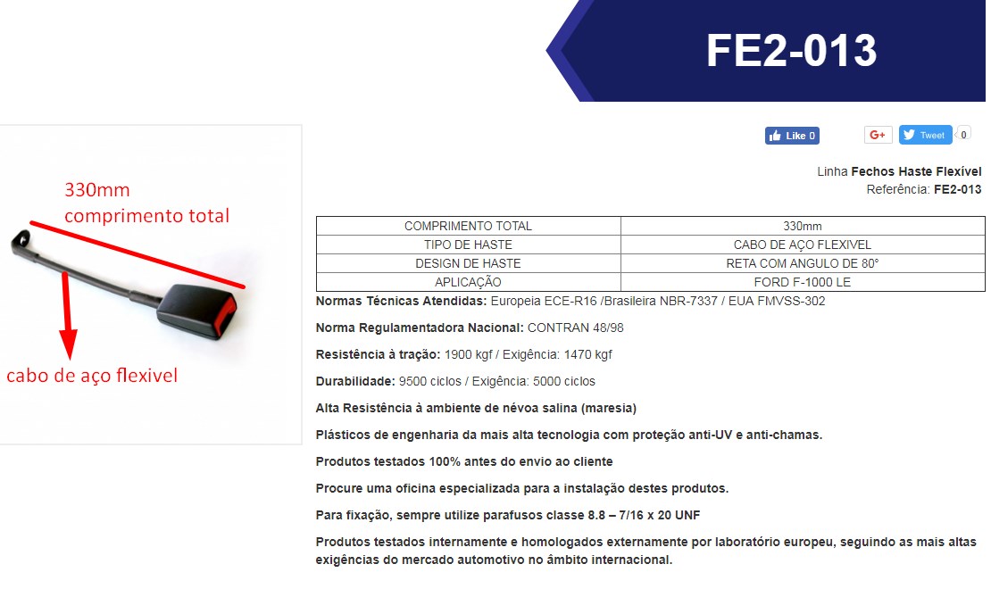 FE2-013 - CINTO SEGURANCA (SO PONTEIRA)