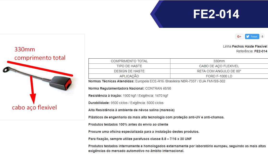 FE2-014 - CINTO SEGURANCA (SO PONTEIRA)
