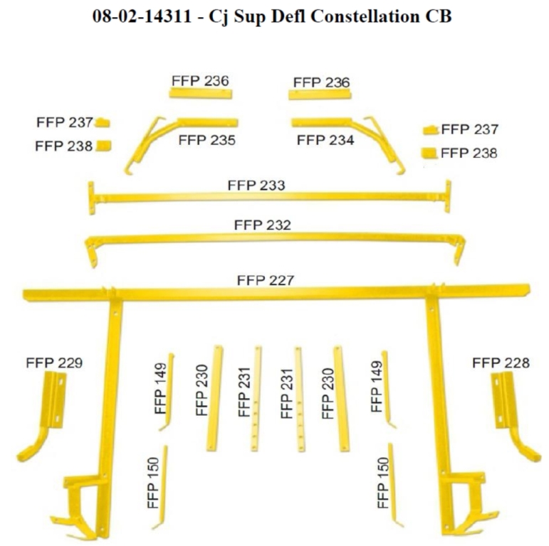 FP16546 - DEFLETOR BAU VW CONSTELLATION CAB.BAIXA