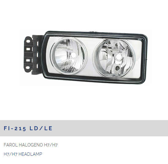 BIV01-023 - FAROL PRINC IVECO STRALIS TECTOR/CURSOR ATE 2018 LD CROMADO