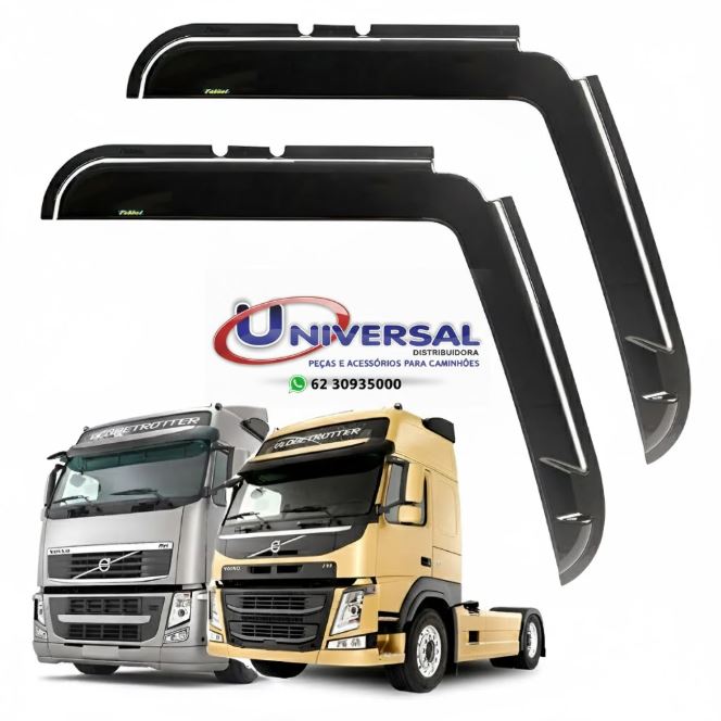 G074FE - CALHA CHUVA L VOLVO FH 2010 A 2014 FUME COLADO NA LATA