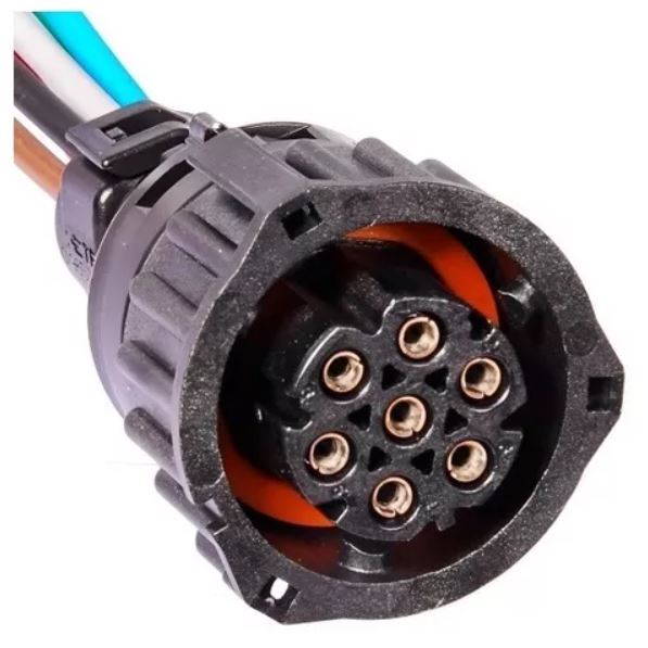 GC-07-002 - SOQUETE CHICOTE FEMEA 7 VIAS LANTERNAS CARRETAS