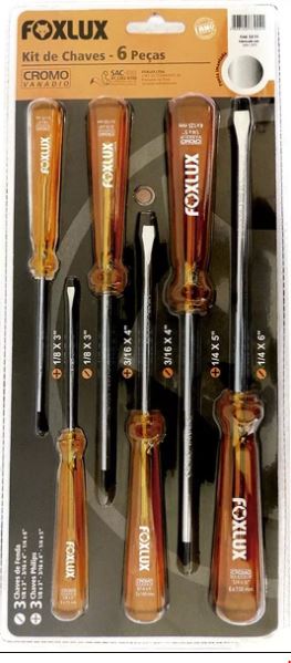 53.11 - JOGO CHAVE FEND/PHIL FOXLUX 06PCS