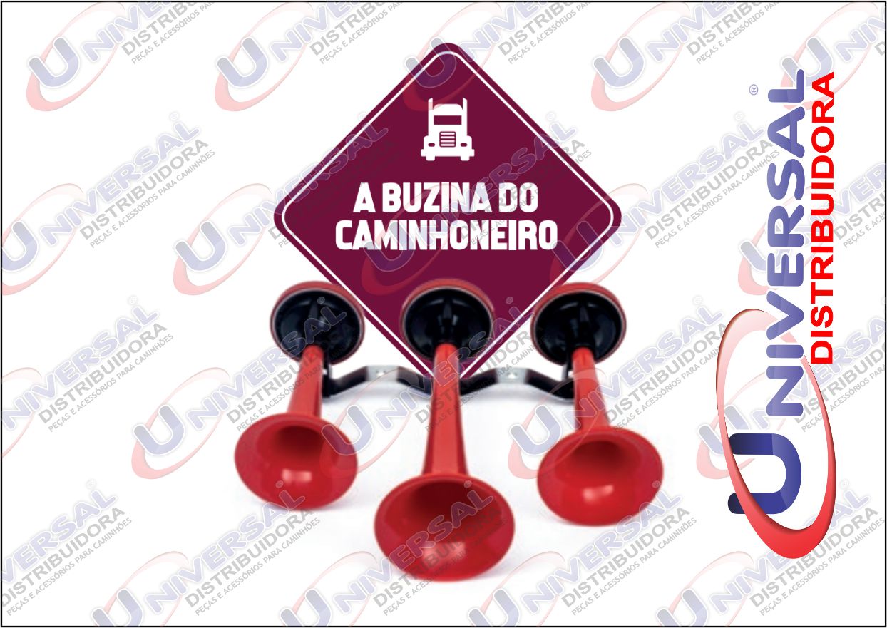 K10065-SV - BUZINA AR 3 CORNETAS TRISOM (VERMELHA)