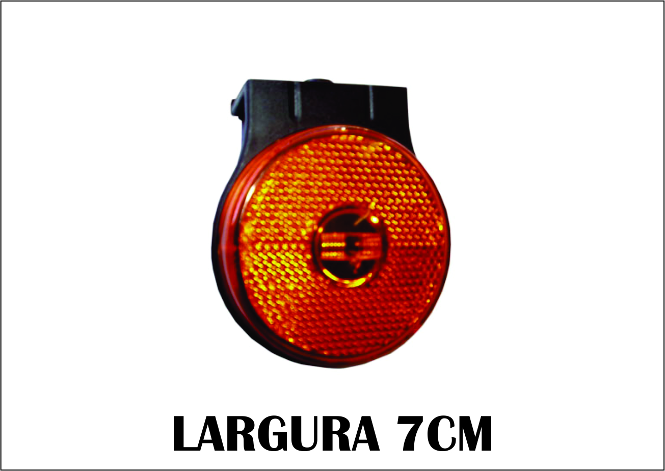 H37139 - LANTERNA LATERAL RED 85 MM LED C/SUP C/FIO AMARELA