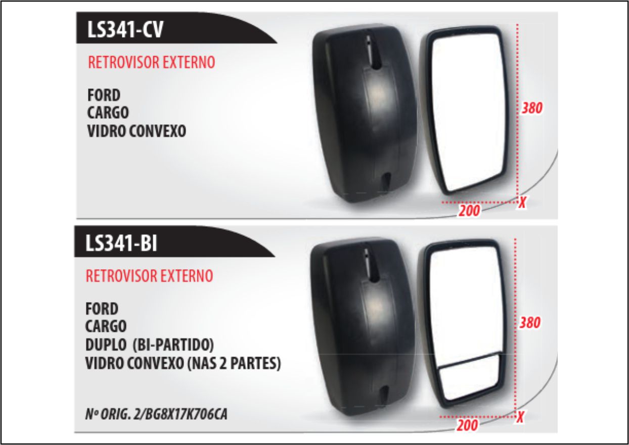 LS341 CV - ESPELHO CARGO GI (CONVEXO)
