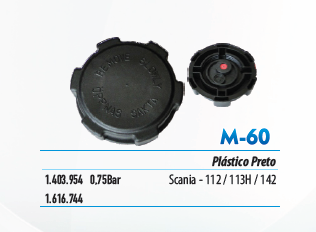 M-60 - TAMPA TANQUE DE EXPANSAO SCANIA 112 113/ S4