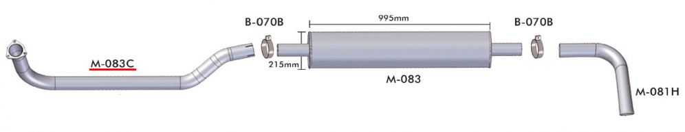 M083C - SAIDA MOTOR MB 709 SEM FREIO MOTOR