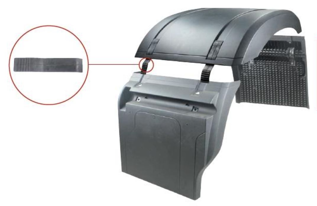 M30245.5 - PRESILHAS DE BORRACHA PARALAMA TRACAO NEW ACTROS PACOTE C/ 5