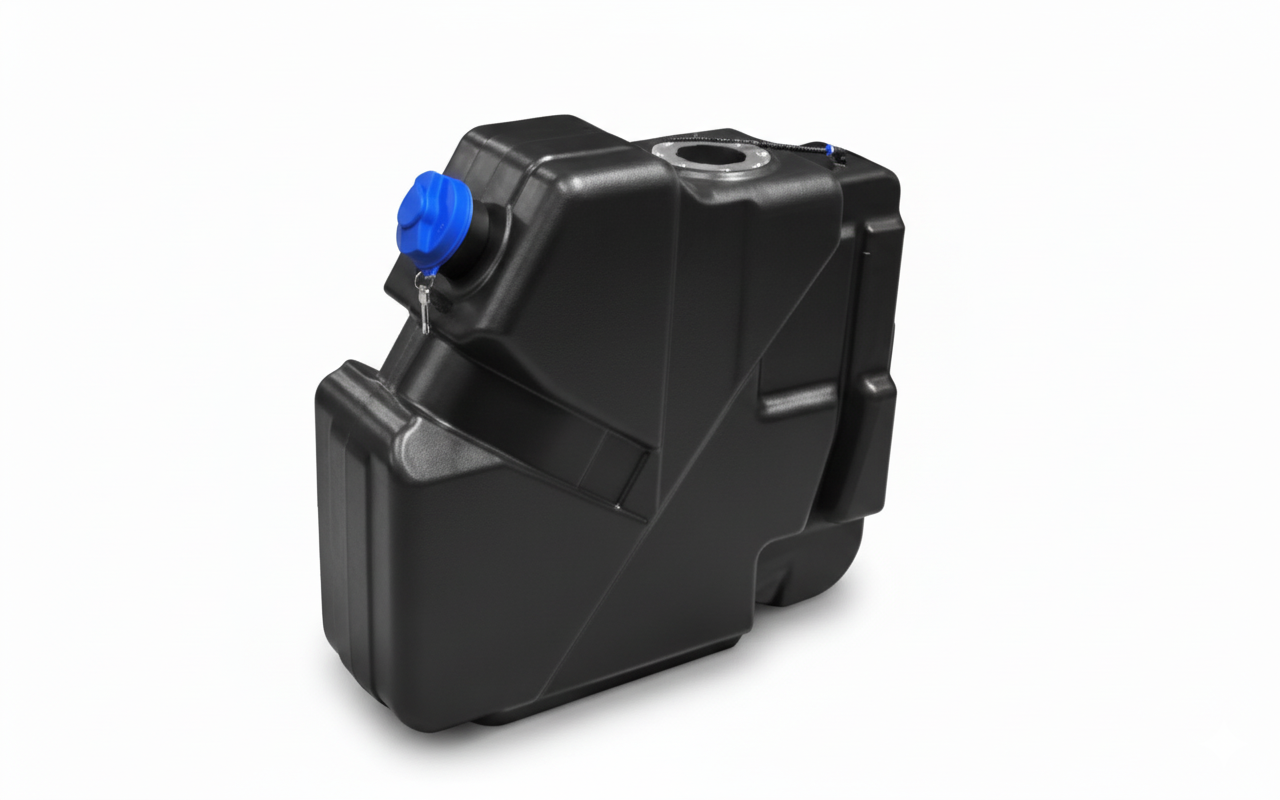 R586 - TANQUE ARLA PLASTICO PRETO VW CONSTELLATION 65 LTS