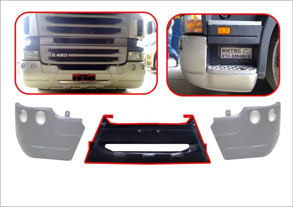 FP16460 - PARACHOQUE SCANIA S6 CENTRAL (OFF ROAD) PLASTICO