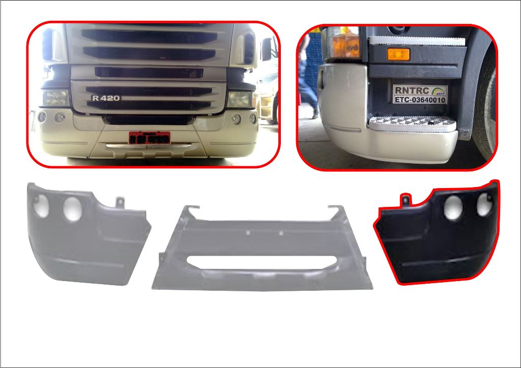FP16462 - PARACHOQUE SCANIA S6 PONTEIRA LE (OFF ROAD) PLASTICO