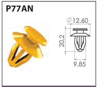 P77A - PRESILHA FORRO PORTA CARGO GI E VW MAN