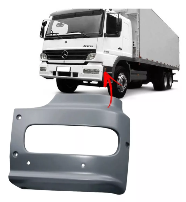 VEDL168 - PARACHOQUE MB ATEGO 1998 A 2007 RTM PONTEIRA LE