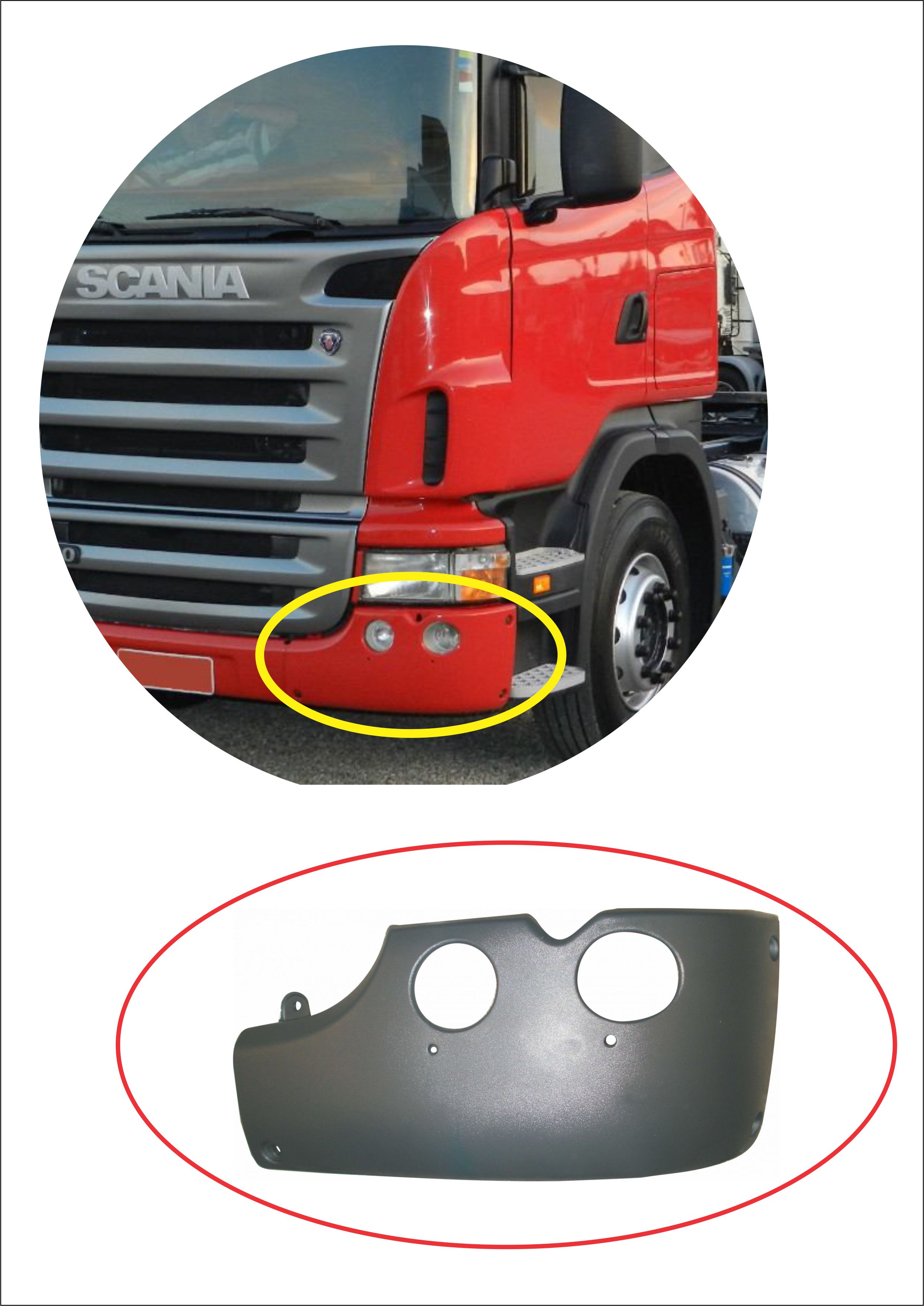FL1066 S/L - FAROL AUX SCANIA S5 S6 LD INT FORTLUZ