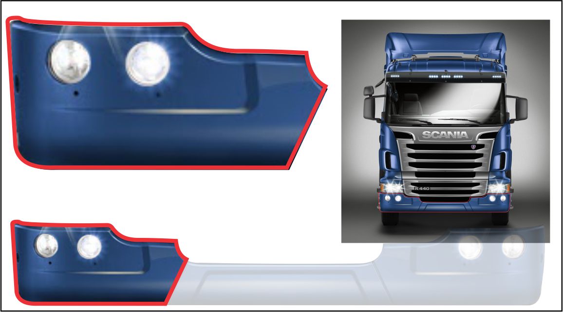 AM6156D - PARACHOQUE SCANIA S6 PONTEIRA LD