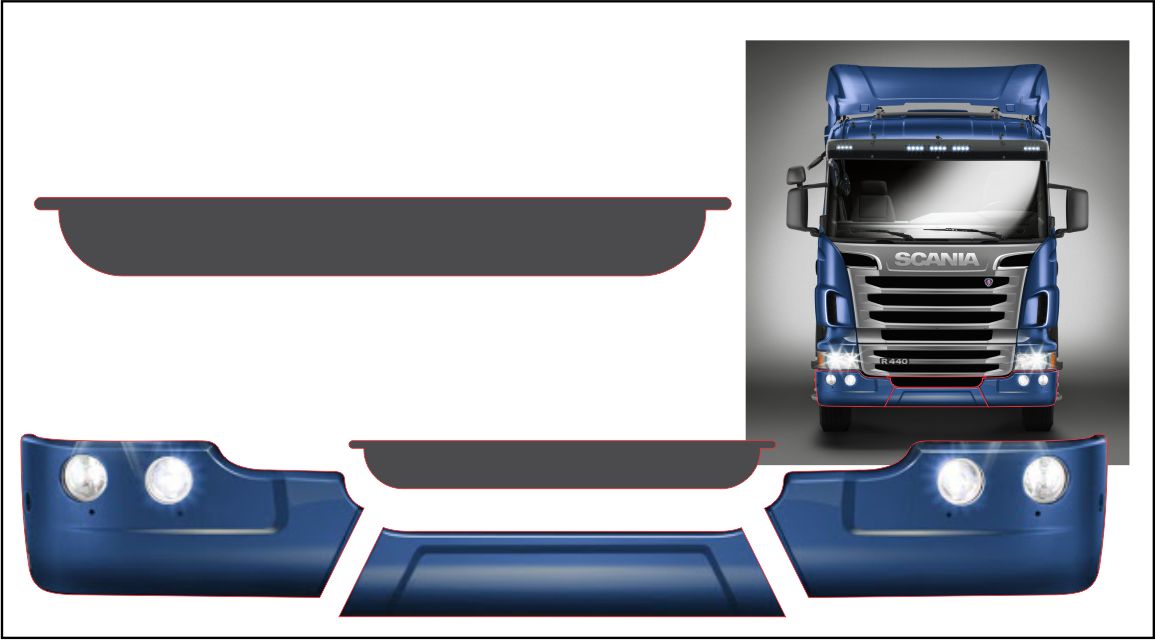 AM6158 - TELA PARACHOQUE SCANIA S6 CENTRAL