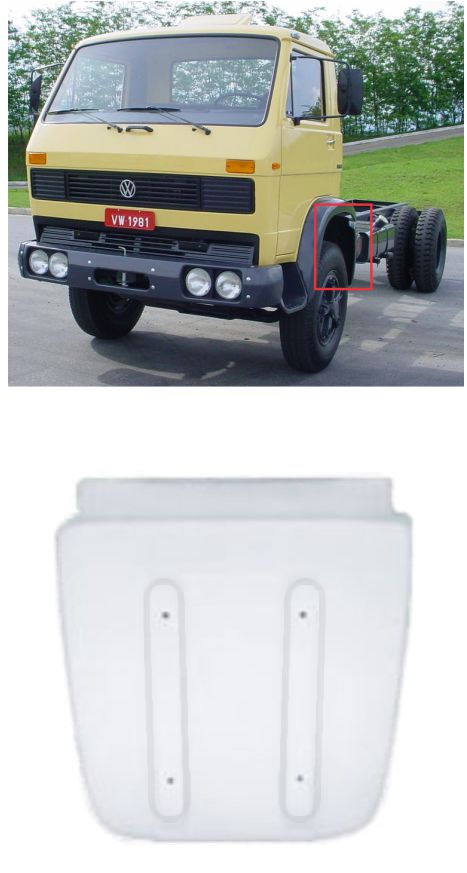 V132 - PARALAMA CABINE TRASEIRO VW 13.130 FIBRA