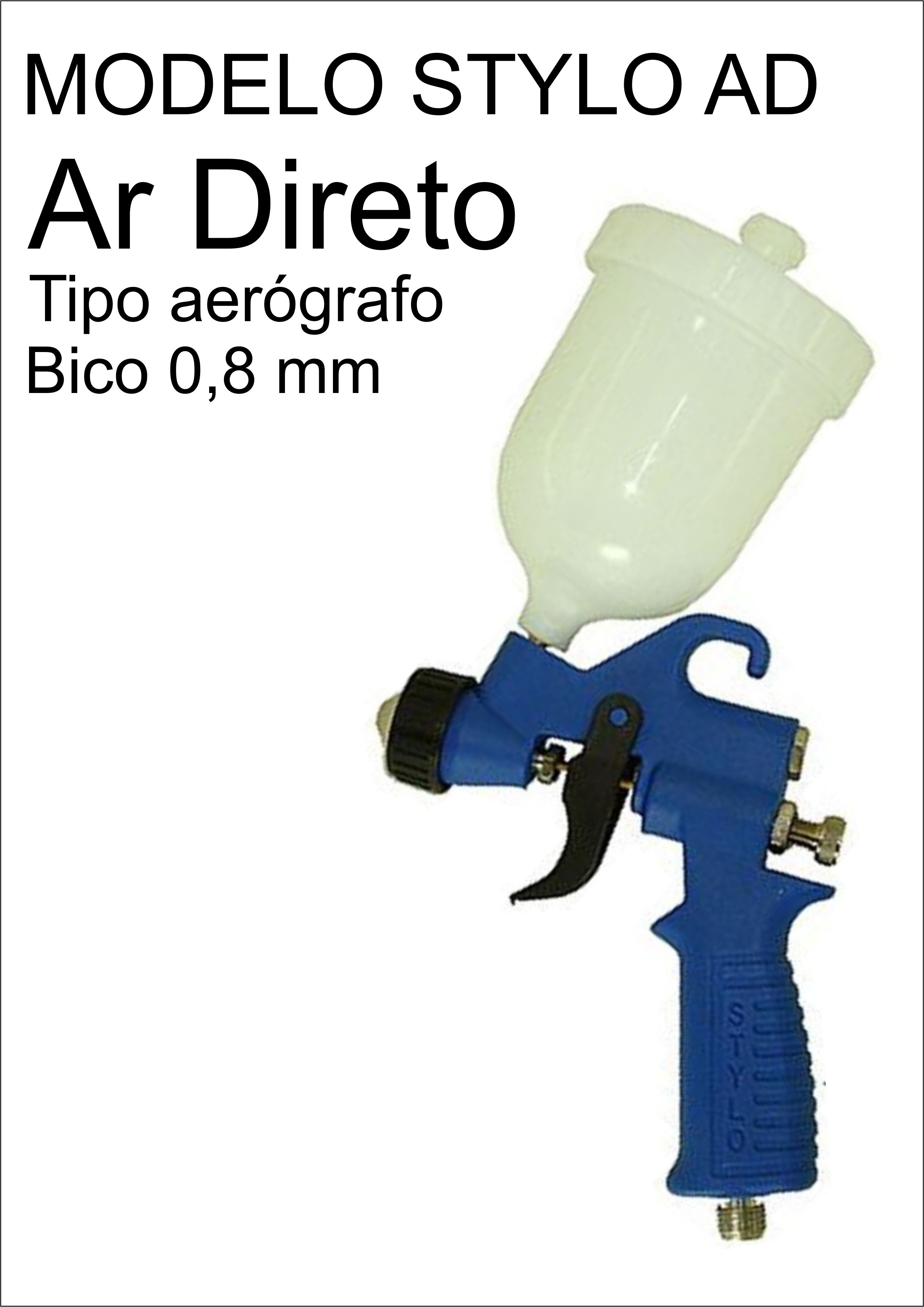 10009000 - PISTOLA STILO AD 0,8MM AZUL ( AR LD ETO )