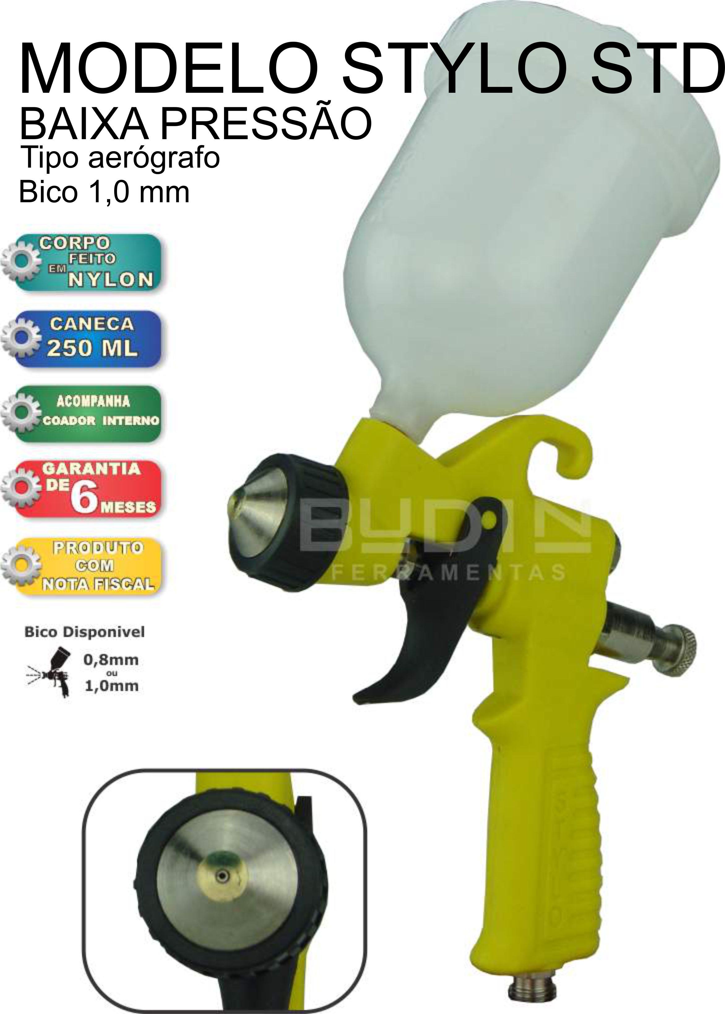 10013000 - PISTOLA STILO STD 1.0MM AMARELA