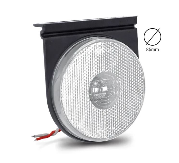 PL06880042 - LANTERNA LATERAL RED 85 MM LED C/SUP FIXO C/FIO CRISTAL