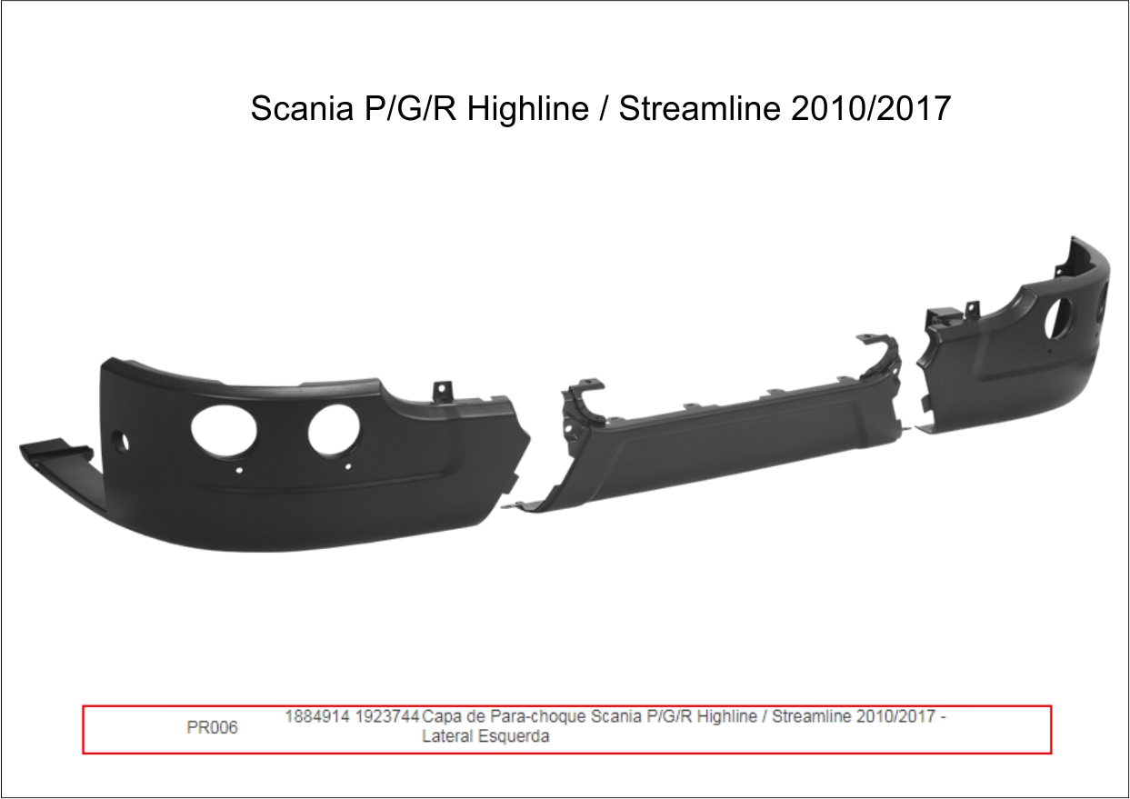 PR006B - PARACHOQUE SCANIA S6 PONTEIRA LE P G R