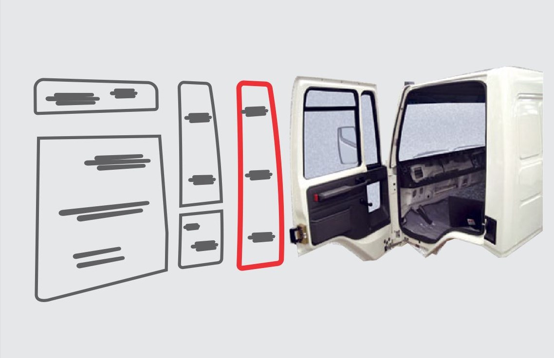 FCA9030-LD - VIDRO QUEBRA VENTO CARGO INTEIRO LD