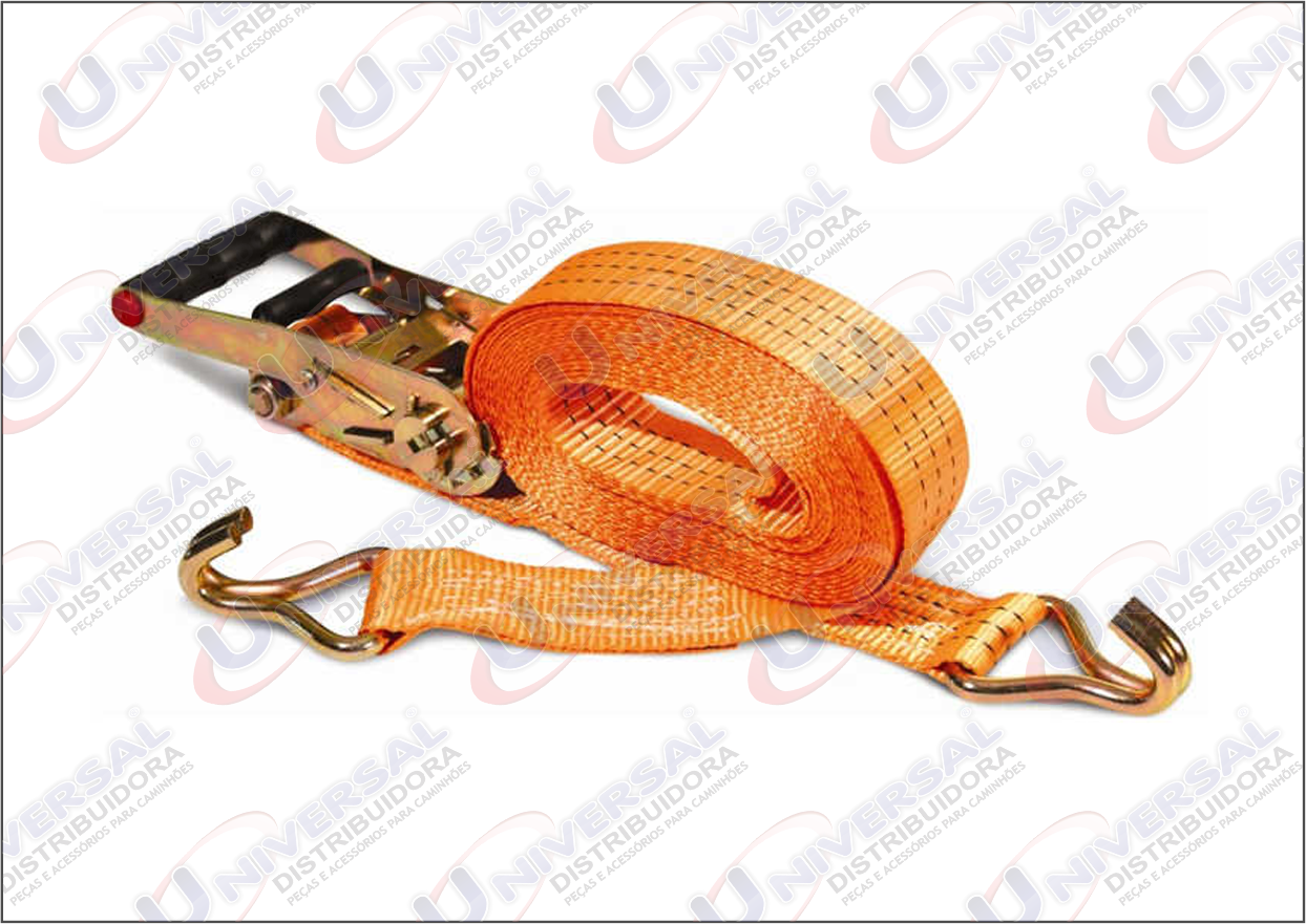 MIX69 - CATRACA FITA 3.0 T 9 MTS LARANJA GANCHO JOTA