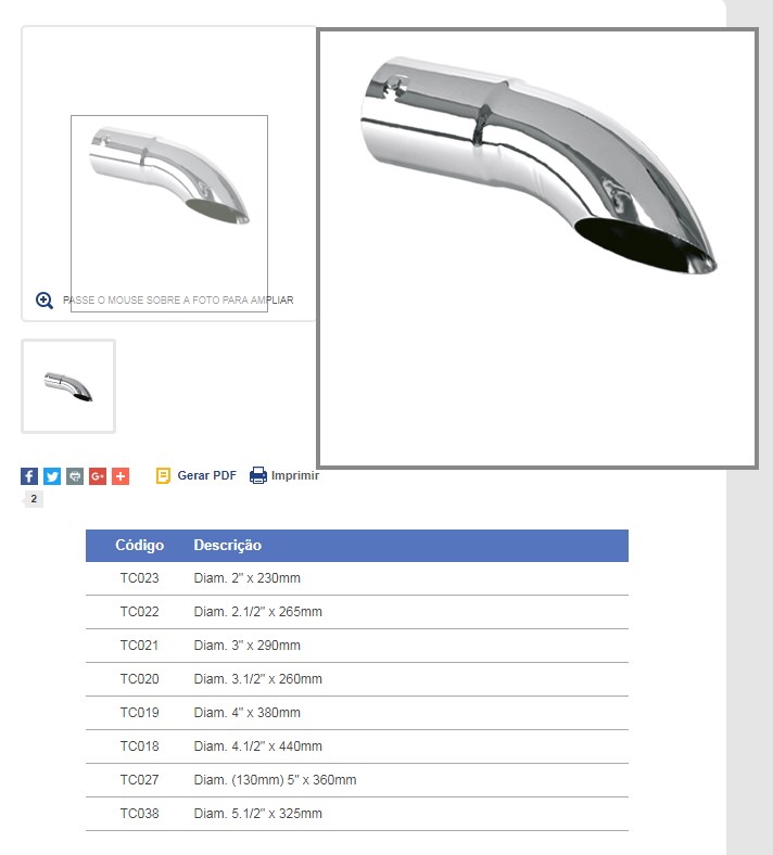 TC018 - TERMINAL ESCAPAMENTO 4,5 CHANFRADO 440MM