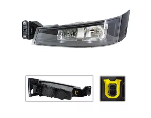FV282LE - FAROL AUX VOLVO FH4 2015 LE MASCARA NEGRA (02 LAMPADAS)