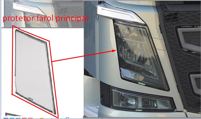 PFA052 - PROT FAROL ACRILICO VOLVO FH4 2015/2016