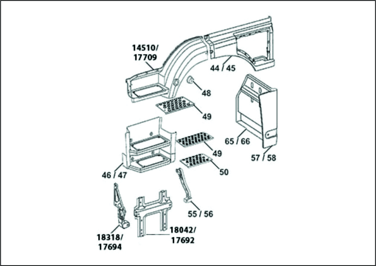 9408900725/B - EXT PARALAMA CABINE AXOR 1933 LE RTM