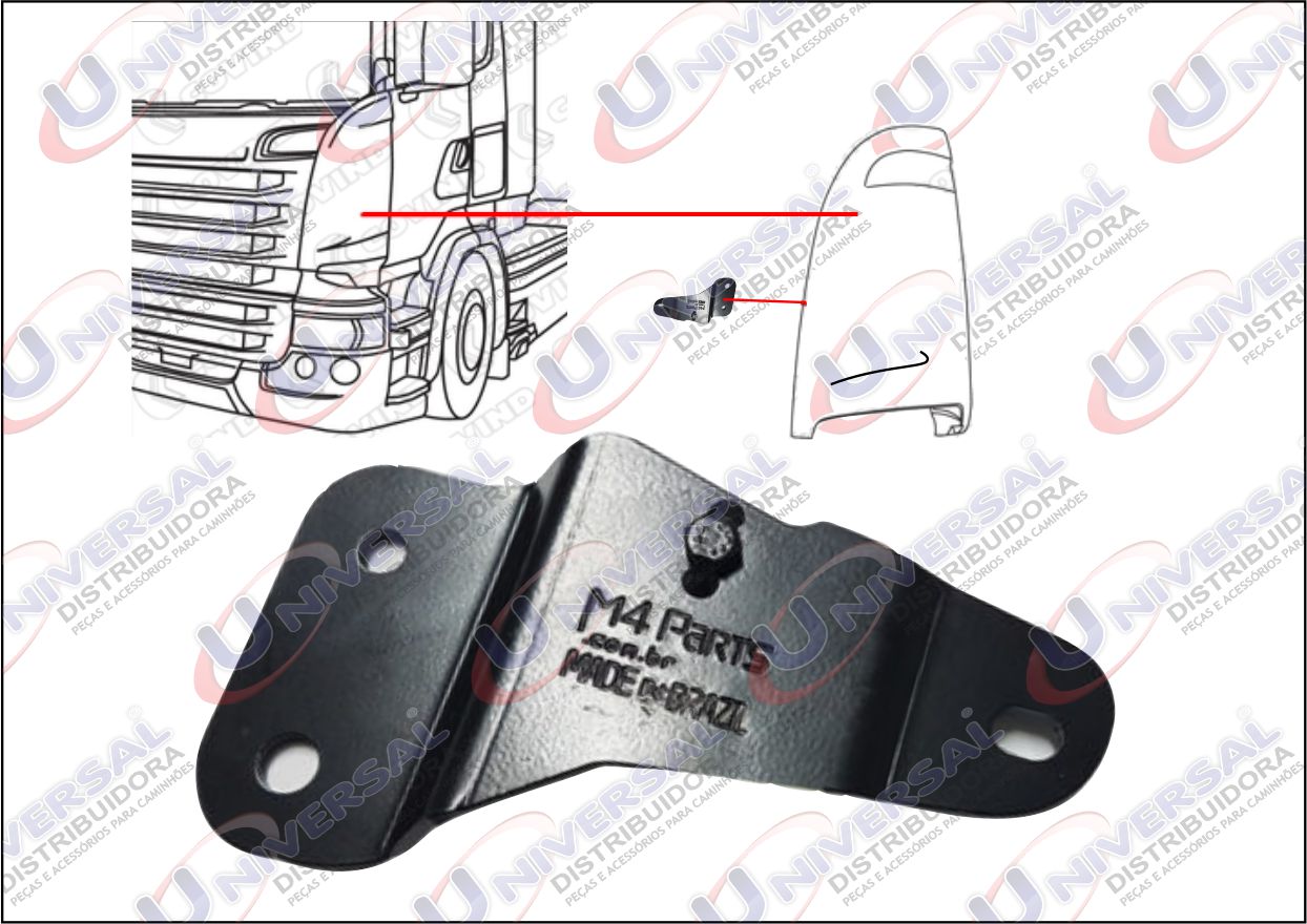 4350560 - CHAPA FIXAR BOCHECHA SCANIA S6 LD