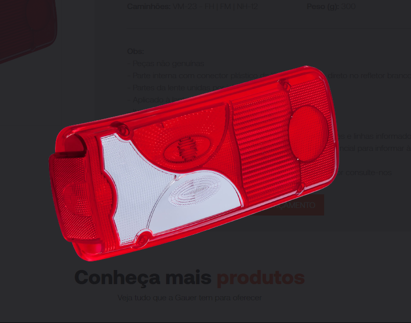 LD-1262 - LENTE LANTERNA TRAS SCANIA S5 LD (SO LANTERNA GAUER)